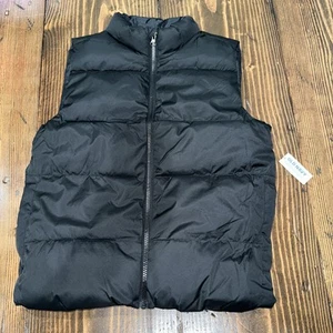 Old Navy Boys Size Large (10-12) Full Zip Puffer Vest Black NWT - Picture 1 of 6