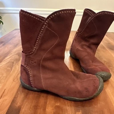 Keen Chamonix Boots Womens 7.5 Rust Brown Suede Leather Mid Calf Outdoors Winter - Image 1 of 4