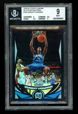 2004-05 Topps Chrome Dwight Howard 166 Rookie Black Refractor 236/500 BGS 9 CB91 - Image 1 of 2