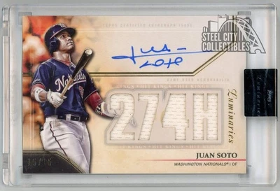 Juan Soto 2020 Topps Luminaries Hit Kings Patch Autograph Card #HKAR-JS 15/15 - Image 1 of 2