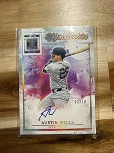 2025 Impeccable Austin Wells Watercolors Auto #’d /10 Yankees - Picture 1 of 2