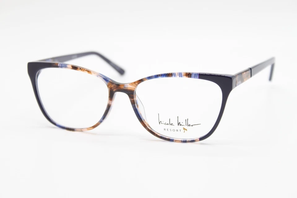 NUEVAS GAFAS NICOLE MILLER IBIZA C02 MARRÓN AZUL MARINO AUTÉNTICAS 53-15 Foto 1 de 4