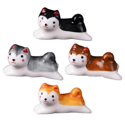  4 Pcs Bänkchen Für Essstäbchen Wiederverwendbare Süße Essstäbchenablage - Bild 1 von 4