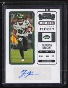 Zonovan Knight Panini New York Jets 2022 Panini Contenders Rookie RC Auto Rookie - Picture 1 of 2