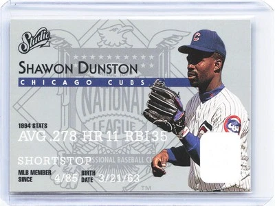 1995 Studio #62 Shawon Dunston - Image 1 of 2