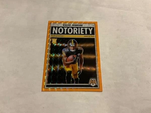 2025 Panini Mosaic Kaleb Johnson #22 Notoriety Orange Fluorescent Prizm (RC) 2nd - Picture 1 of 2