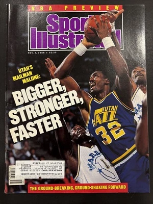 Sports Illustrated November 7 1988 Karl Malone Bigger Stronger Faster Utah Jazz - Image 1 of 2