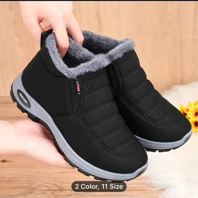 Nuevas botas de nieve de algodón para parejas, botas unisex de invierno Foto 1 de 4