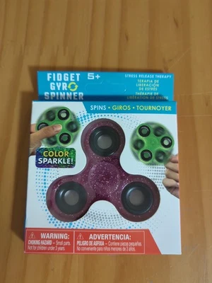 Fidget Spinner cor rosa brilhante. Giros, giros, turnover. Alívio de estresse novo - Imagem 1 de 2