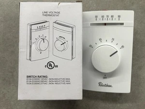 NEU Robertshaw Netzspannungsthermostat mit Thermometer Artikel 802 - Bild 1 von 7