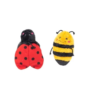 ZIPPYPAWS Crinkle 2-Pack Bee & Ladybug - Picture 1 of 2