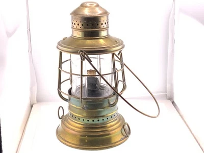 VTG 12” Brass Perko Lantern Perkins Marine Lamp Excellent ALL ORIGINAL A BEAUTY - Image 1 of 4