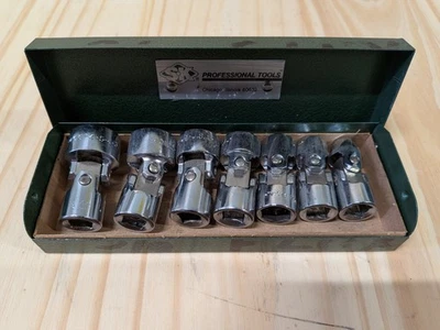 SK Tools USA 4607 7pc 3/8" Drive 6 Point Flex Universal Swivel Socket Set, Case - Image 1 of 4