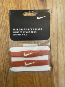 Nike Dri-Fit Fútbol Bíceps Bandas Naranja/Blanco Unisex Adulto Nuevo - Imagen 1 de 4