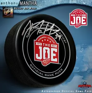 ANTHONY MANTHA Signed Detroit Red Wings Farewell to the Joe Official Game Puck - Picture 1 of 2
