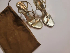 Gucci Chaussures Femme Marina Chain Accent T bracelet 7 1/2 B - Photo 1/10