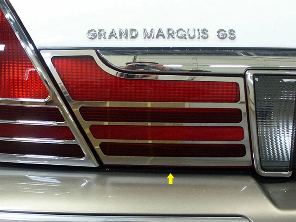 (FOR) 2003-2011 MERCURY GRAND MARQUIS  * 2 Pc Stainless Tail Light Accent Trim - Image 1 of 1
