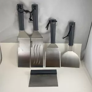 New Cuisinart 5-Piece BBQ Grill Griddle Spatula Tool Set BBQ Use W/Traeger Weber - Picture 1 of 9