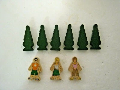 Kidkraft Wooden Train Lot of 6 Trees & 3 People Thomas BRIO Compatible  - Image 1 of 4