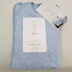 Joie Home Full Queen 100% European Flax Linen 3pc Duvet Cover Set - Picture 1 of 4