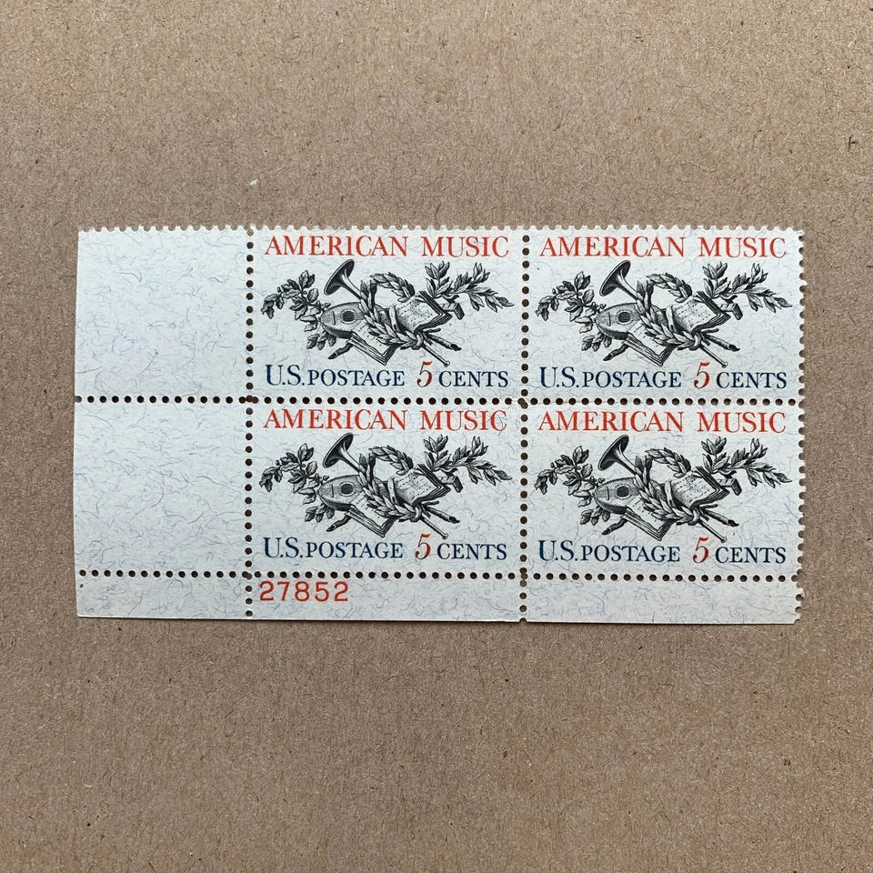 American Music - MNH - 1960's -  US Stamps Plate Block Of 4 - Memorabilia - Image 1 of 1