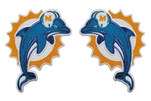 Miami Dolphins Football Fully Embroidered Iron On Patch Dan Marino - Picture 1 of 18