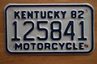 1982 Kentucky Motorcycle License Plate