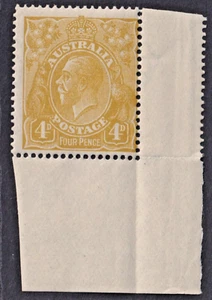 KGV - 4d Olive (Single watermark) *MINT UNHINGED* ACSC 114A (CV $125) - Picture 1 of 2
