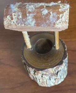 Miniature Wood Wishing Well Water Display or Dollhouse - Picture 1 of 9