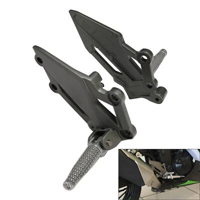 Front Rider Driver Footpegs Footrest Bracket For Kawasaki Ninja 300 2013-2017 - Изображение 1 из 4