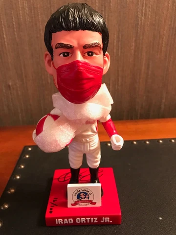 IRAD ORTIZ  AUTOGRAPHED RED BOBBLEHEAD NIB GULFSTREAM PARK Cover