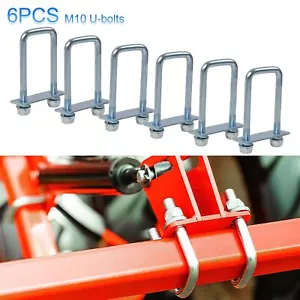U-Bügel Verzurrösen Zurrösen 6er Set M10 60x110mm mit Gegenplatte PKW-Anhänger - Bild 1 von 18