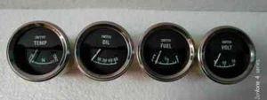 Smiths 2 1/16in Electrical Gauges Kit Replica Temp Elec Oil Fuel Volt Gauge 12 - Picture 1 of 5