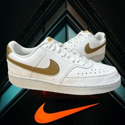 Nike Court Vision Lo White Gold #DH3158-105 Women's Shoes Sneakers Size US 8 - Image 1 of 4