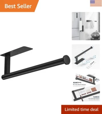 Toallero de papel autoadhesivo debajo del gabinete - negro mate acero inoxidable 2" Foto 1 de 4