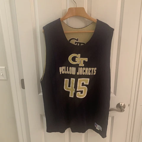 Georgia Tech Yellow Jackets Russell Athletic Basketball Practice Jersey Men L 45 Cover