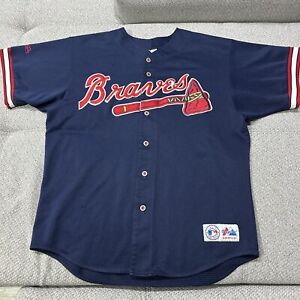 Rare Chipper #10 Vintage Majestic Atlanta Braves Baseball Jersey Size XL USA