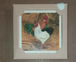 Coasters Tile Coaster Set - "Roosters" Decorative Art - Picture 1 of 5