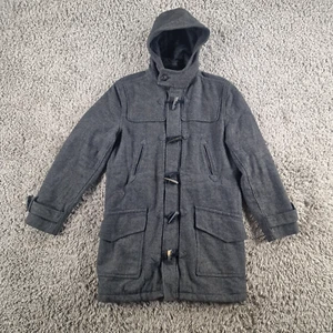 I Spiewak and Sons Coat Mens Large Wool Duffle Grey Jacket Parka Hooded - Picture 1 of 13