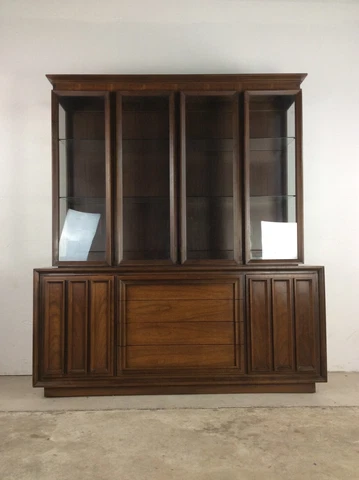 Mid Century Modern Two Piece China Cabinet Cover