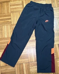 Boys Nike swish grey/orange And Maroon track pants size small sweatpants - Picture 1 of 4