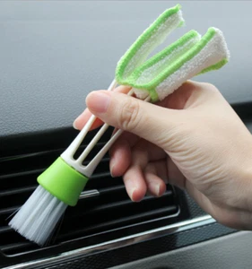 2pcs Car Vent Air-Condition Keyboard Duster Double Heads Cleaning Brush - Picture 1 of 2