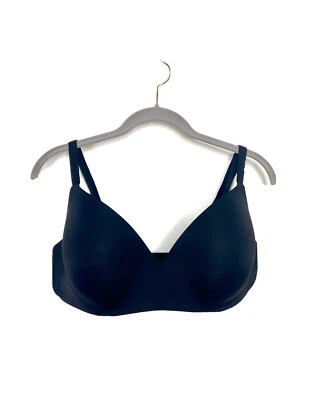 Womens Wireless Bra Comfort Choice Microfiber T-Shirt Black Padded Sz 38DD - Image 1 of 4