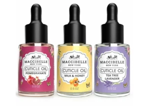 Maccibelle Cuticle Oil Set of 3 Scents w/ Dropper ~ Heals Dry Cracked Cuticles - Picture 1 of 5