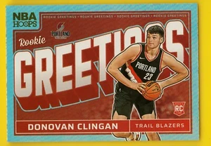 2024-25 NBA Hoops Rookie Greetings 5 Donovan Clingan RC Holo Trail Blazers - Picture 1 of 1