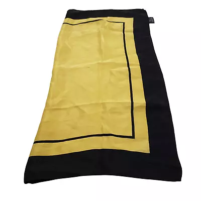 Cachecol de seda Mexx ouro preto feito à mão pequeno 20/20" - Imagem 1 de 4