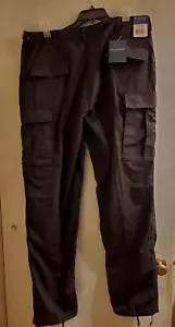 New Black BDU Cargo Pant Tactical Trousers Button Fly Propper 65/35 Twill F5201 - Picture 1 of 12