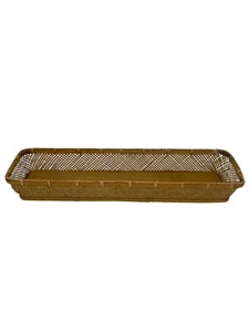 24” Long Wicker Rattan Bread Basket By 5” Decor Functional - Picture 1 of 6