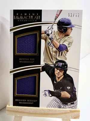 2015 Panini Immaculate Collection AUSTIN REI BRADEN BISHOP Dual Jersey /99 - Image 1 of 4
