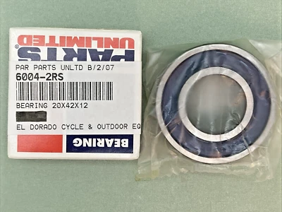 NEW GENUINE PARTS UNLIMITED 6004-2RS BEARING 20X42X12 - Image 1 of 2